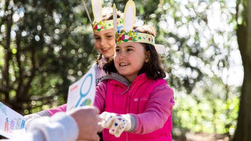 A family on the Easter trail